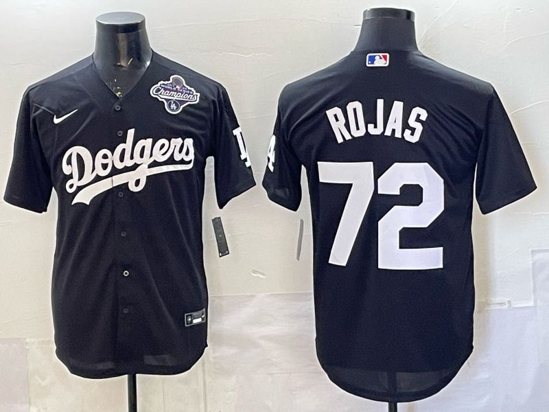 Men 2026 Nike Los Angeles Dodgers #72 Rojas Black Game MLB Jersey 04->los angeles dodgers->MLB Jersey